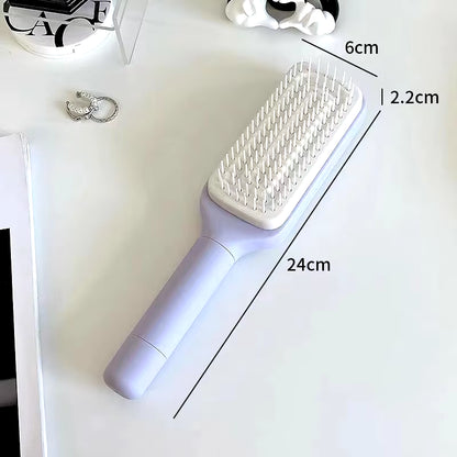 Brosse Démêlante à Manche Rotatif – Retrait Instantané des Cheveux